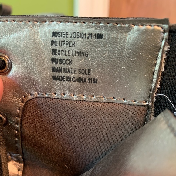 Madden NYC Josie Silver Lace-up Combat Boots - Picture 8 of 8